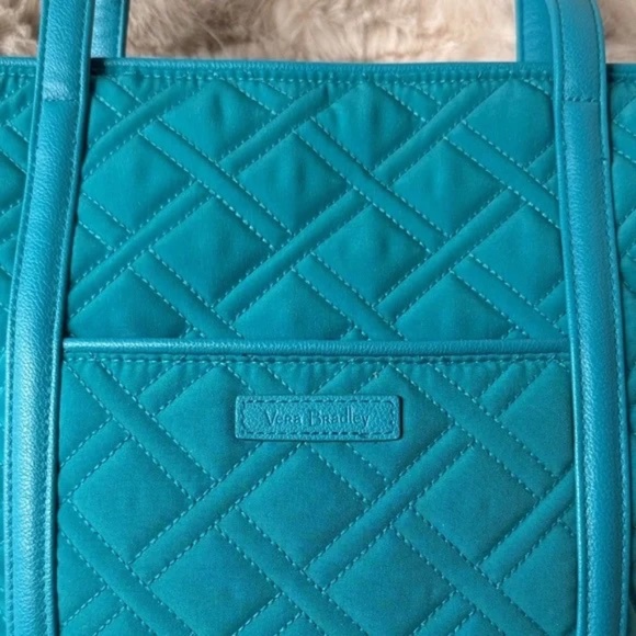 Vera Bradley Quilted Turquoise Tote Bag - Picture 1 of 6